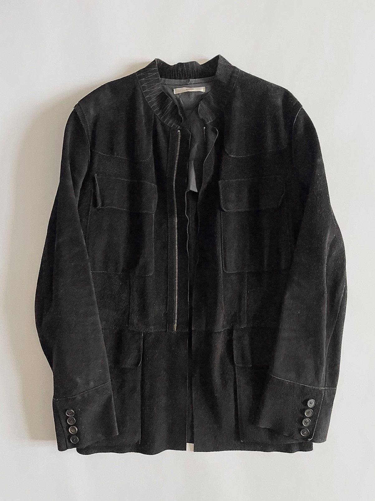 #2 사파리 재킷 (YSL SS02) — 같은 재킷이 수에드 $350 vs 가죽 링 호가 4천불. 톰포드의 ‘savage luxury’ 그 컬렉션